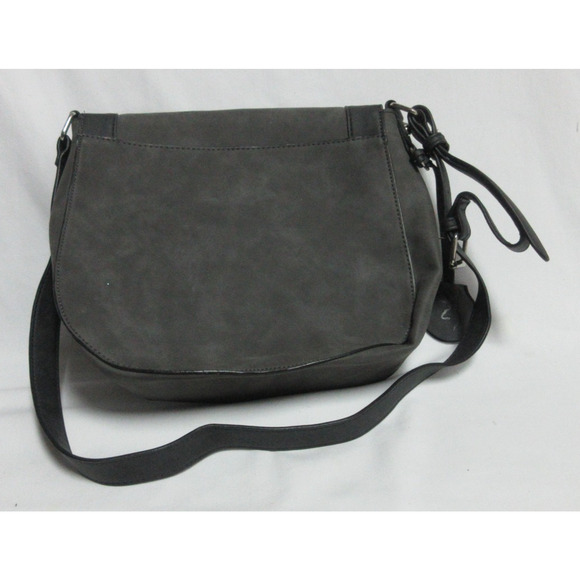 Browning Concealed Carry Shoulder Purse Gun Handbag in Charcoal Gray Suede Like - Picture 4 of 10